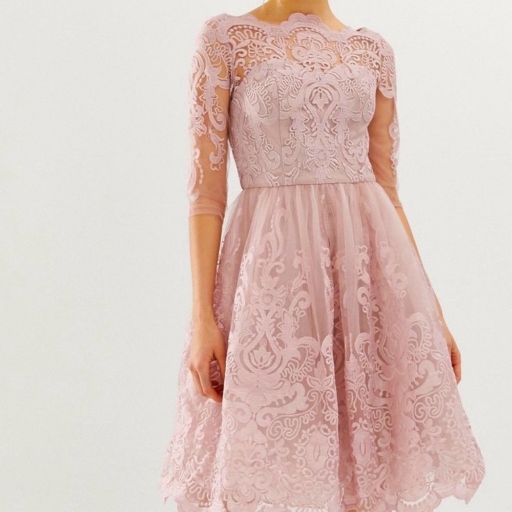 CHI CHI LONDON PINK LACE DRESS